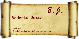 Bederka Jutta névjegykártya